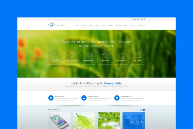 Convertible - Responsive HTML5 Template