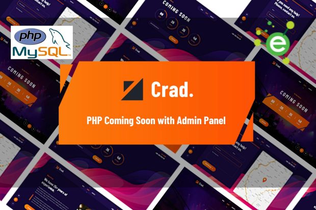 Crad - PHP Coming Soon with Admin Panel