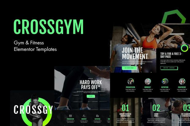 CrossGym - Gym & Fitness Elementor Template Kit