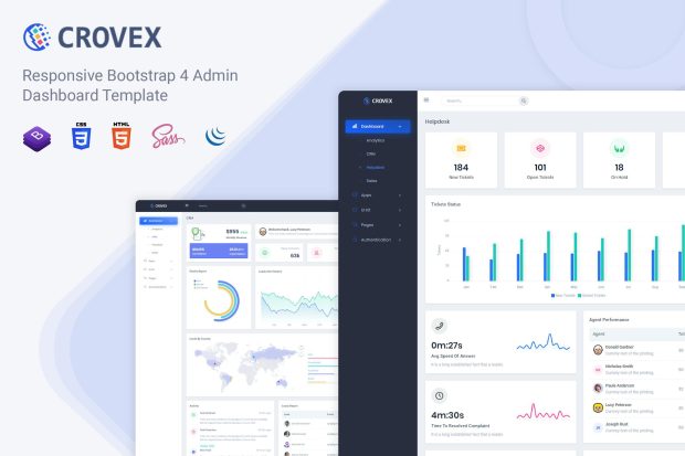 Crovex - Admin & Dashboard Template