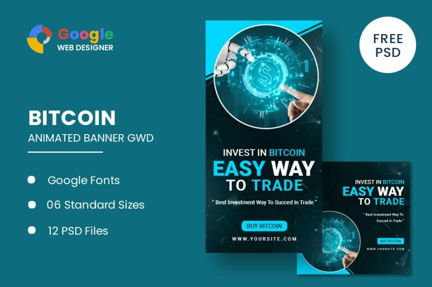 Crypto Currency Animated Banner GWDe