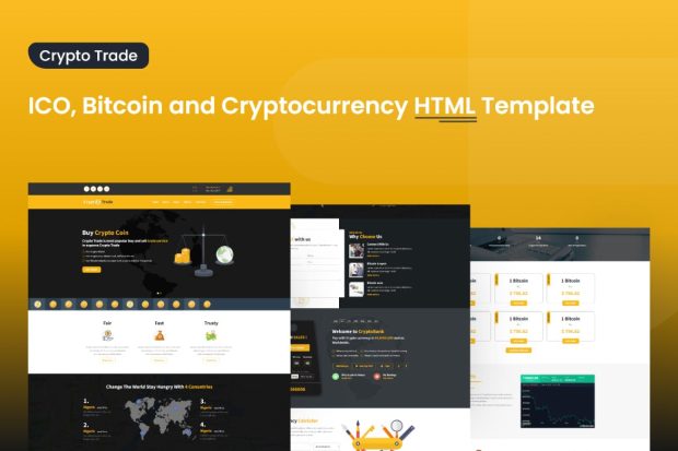 Crypto Trade - ICO, Bitcoin Cryptocurrency HTML