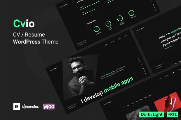 Cvio - CV & Personal Portfolio Elementor Theme 3.3.1