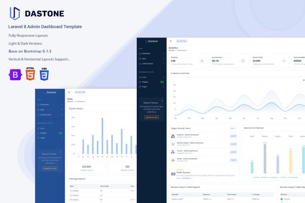 Dastone - Laravel 8 Admin & Dashboard Template