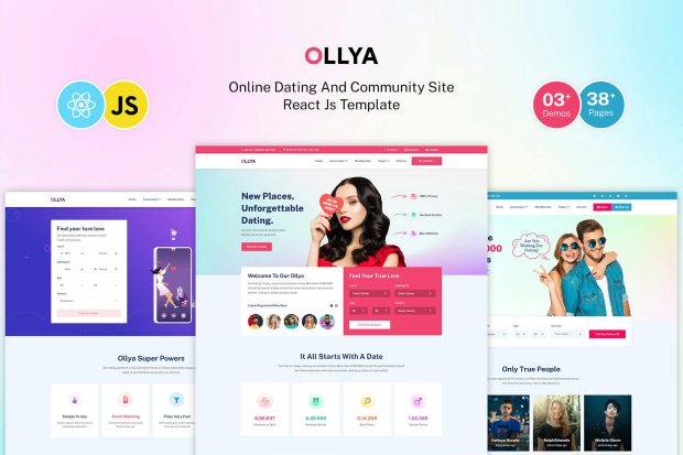 Dating and Community Site React Js Template