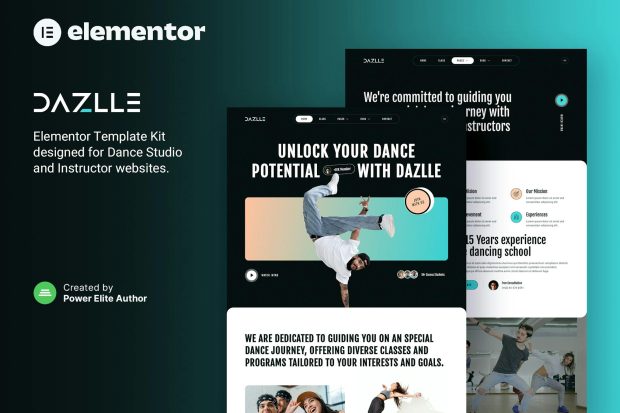 Dazlle – Dance Studio & Instructor Elementor Template Kit