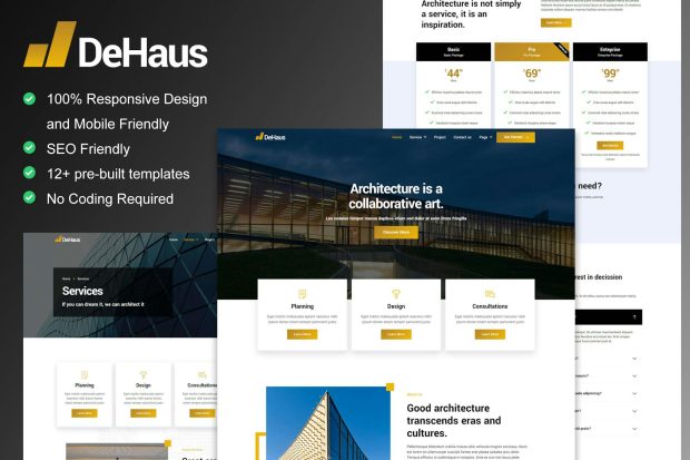 Dehaus - Interior Design & Architecture Elementor Template Kit