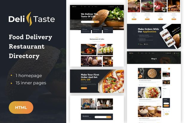 DeliTaste - Food Delivery HTML Template