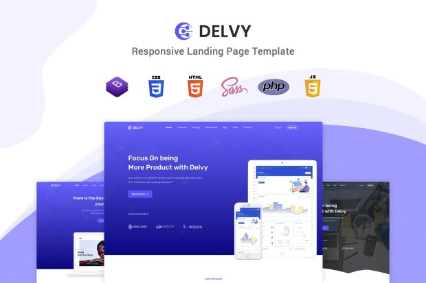 Delvy - Responsive Landing Page Template