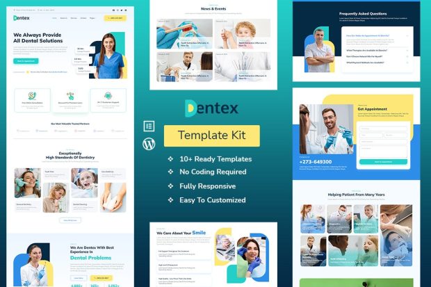 DENTEX - Dentist & Dental Care Elementor Template Kit