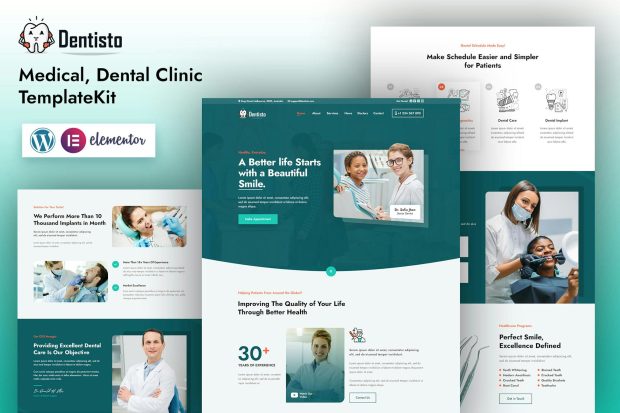 Dentisto | Dentist & Medical Elementor Template Kit