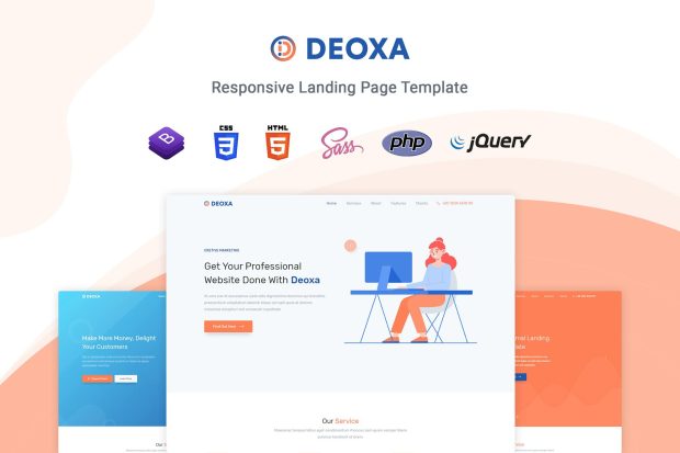 Deoxa - Landing Page Template