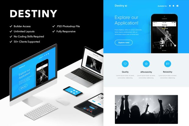 Destiny - Responsive Email + Themebuilder Access