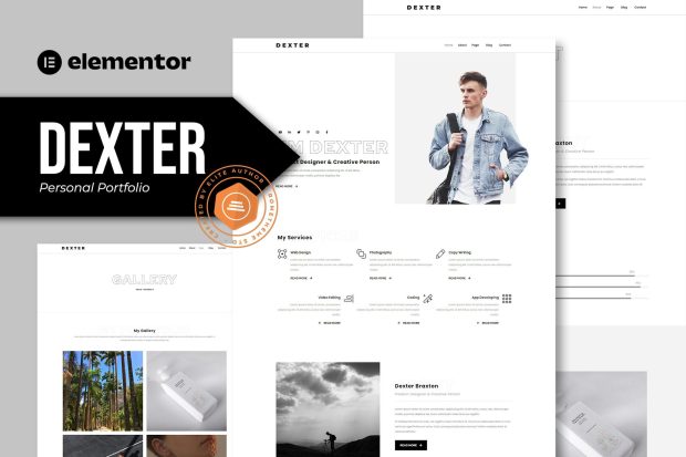 Dexter - Personal Portfolio Elementor Template Kit