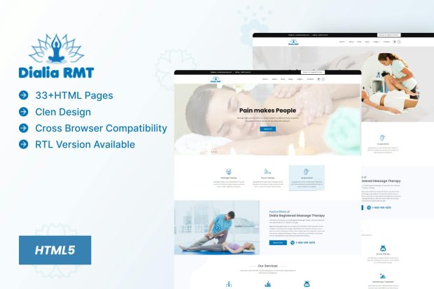 Dialia - Registered Massage Therapy HTML Template