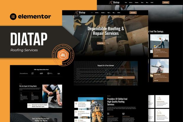 Diatap - Roofing Services Elementor Template Kit