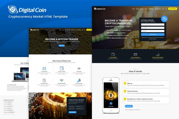 Digital Coin - Cryptocurrency Market Trading