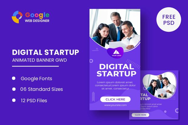 Digital Startup Animated Banner GWD