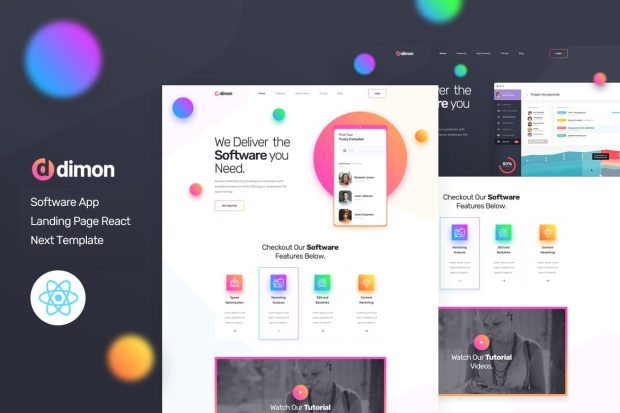 Dimon - React Next App Landing Page Template