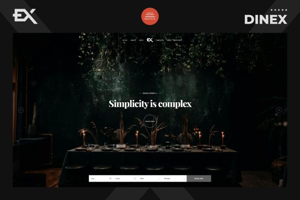 Dinex - One Page Restaurant Template