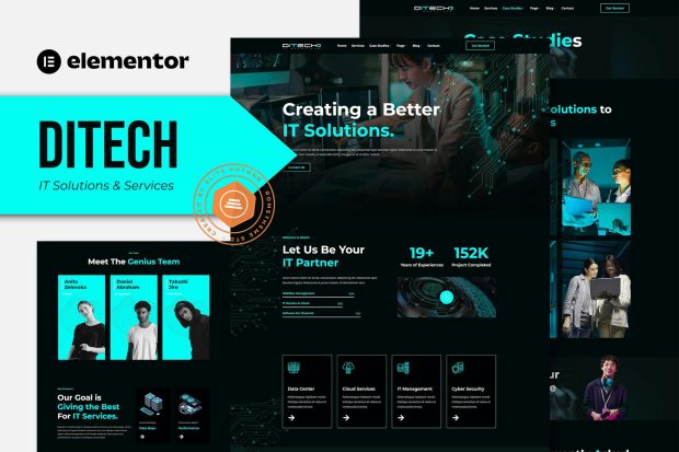 Ditech - IT Solutions & Services Company Elementor Template Kit