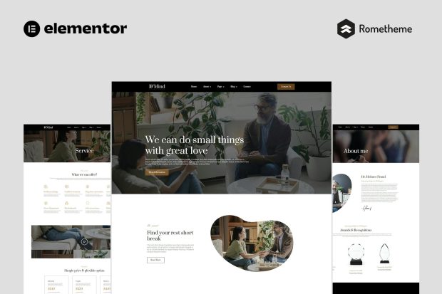 D'Mind - Psychology & Counseling Elementor Pro Full Site Template Kit