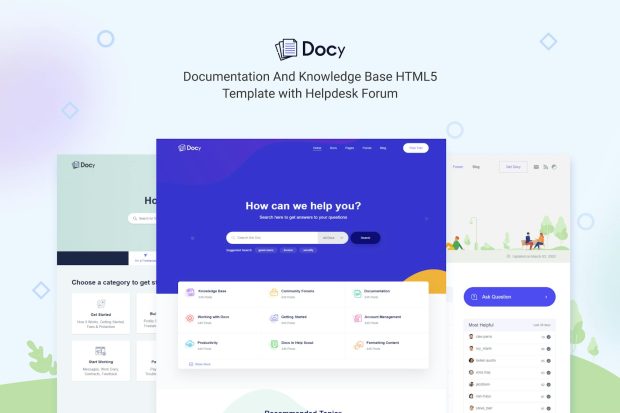 Docy - Documentation & Knowledgebase HTML Template