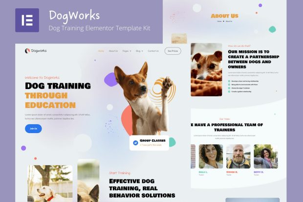 DogWorks - Dog Training Elementor Template Kit