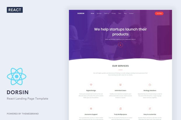 Dorsin - React Landing Page Template