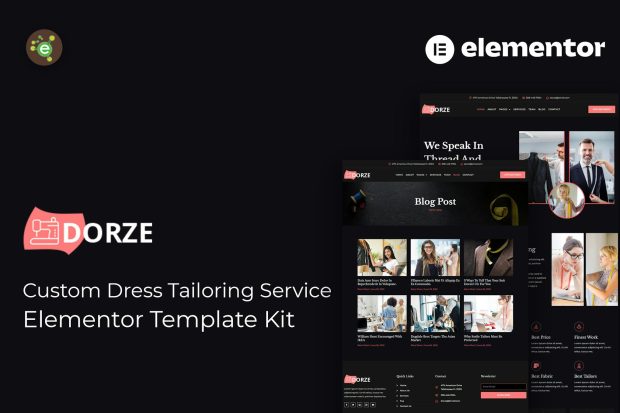 Dorze - Custom Dress Tailoring Service Elementor Pro  Template Kit