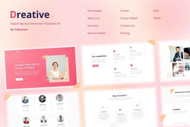 Dreative | Digital Agency Elementor Template Kit