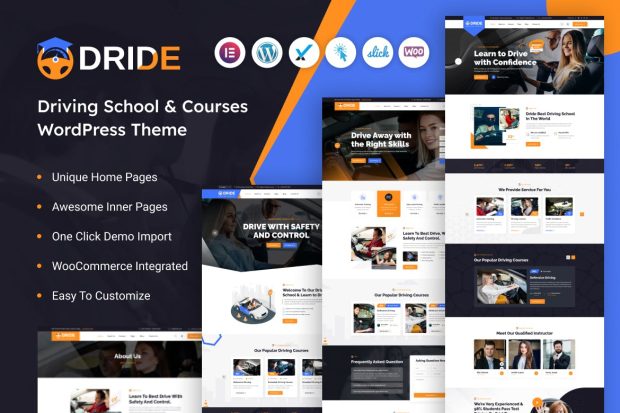 Dride - Driving School & Courses WordPress Theme 1.0.0