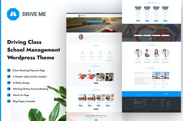 Driveme - Driving School WordPress Theme 1.5.3.1