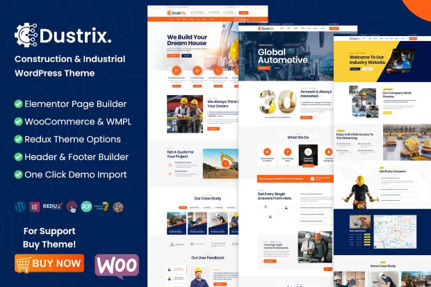 Dustrix - Construction and Industry WordPress Them 1.5.0