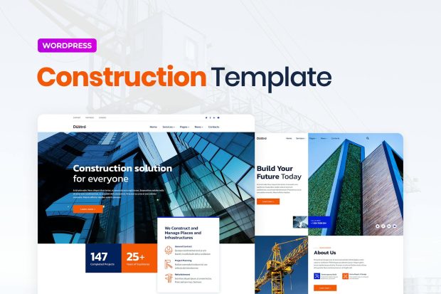 Dustro – Construction Company Elementor Template Kit