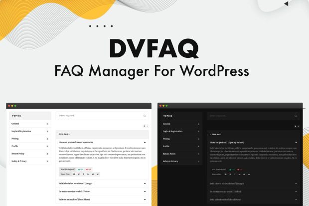 DV FAQ - Advanced WordPress FAQ Plugin 1.3.2