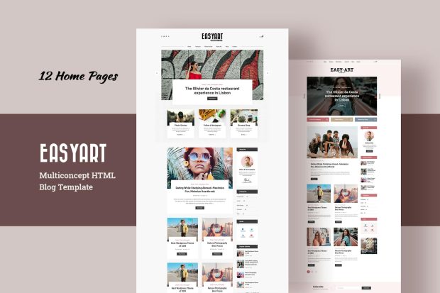 Easyart - Multiconcept Blog HTML Template