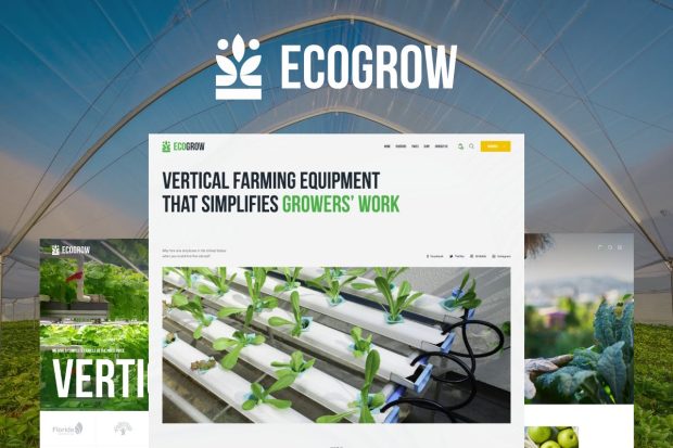 EcoGrow - Vertical Farming & Green Technologies Theme + AI 1.0.0