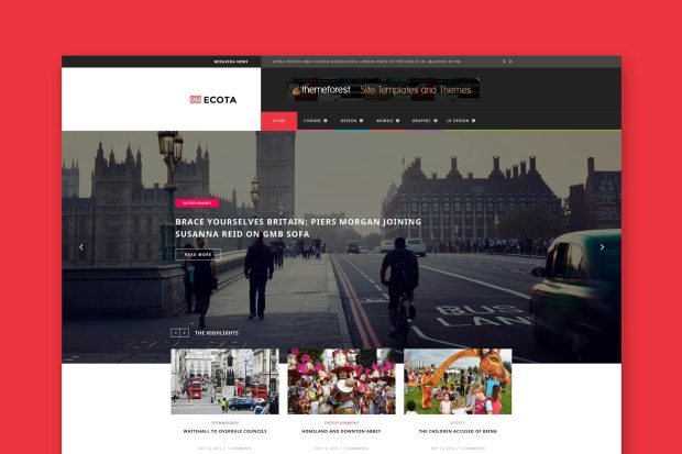 Ecota - Responsive Magazine & News HTML Template