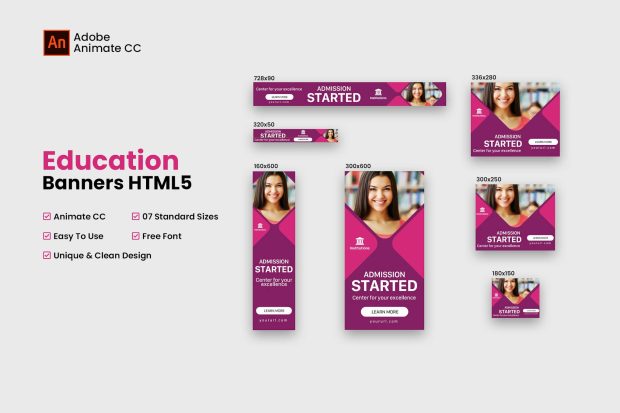 Education Banners HTML5 - Animate CC