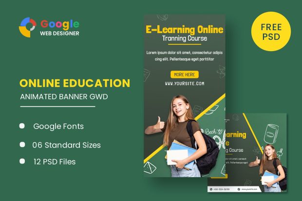 Education Learning Animated Banner GWD