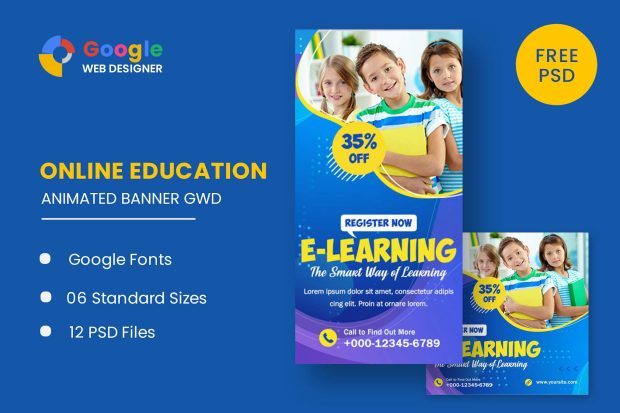 Education Online HTML5 Banner Ads GWD