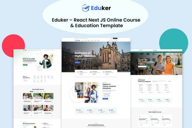 Eduker - React Next JS  Education Template