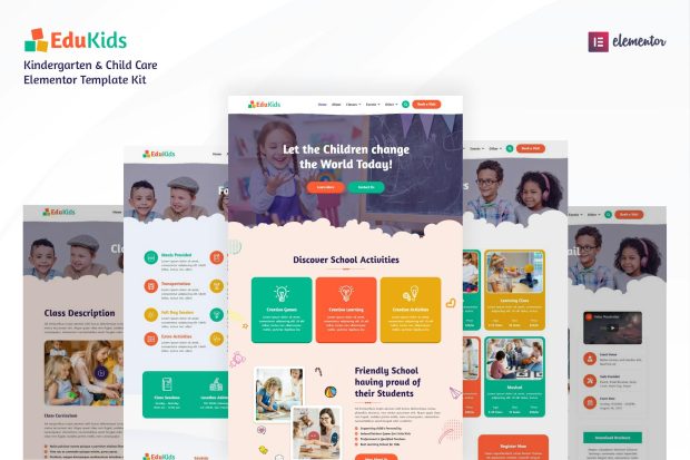 Edukids – Kindergarten & Child Care Elementor Template Kit