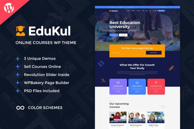 Edukul | Online Courses WordPress Theme 1.25