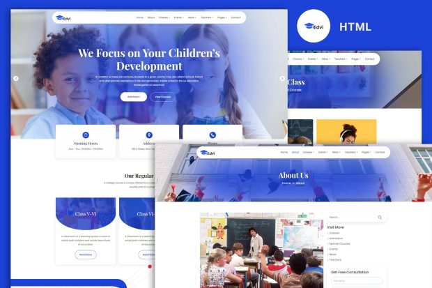 Edvi - Education & Online Learning HTML Template