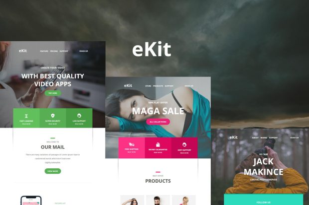 eKit Mail 80+ Modules  Email Templates