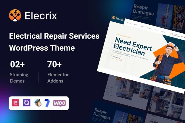 Elecrix – Electrical Repair Services WordPress Theme 1.0.2