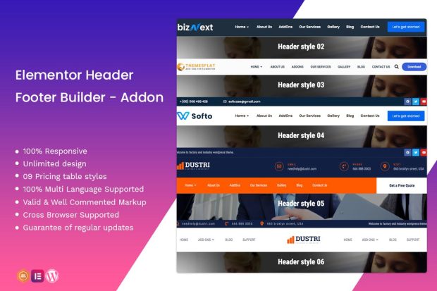 Elementor Header Footer Builder - Addon 1.0.3