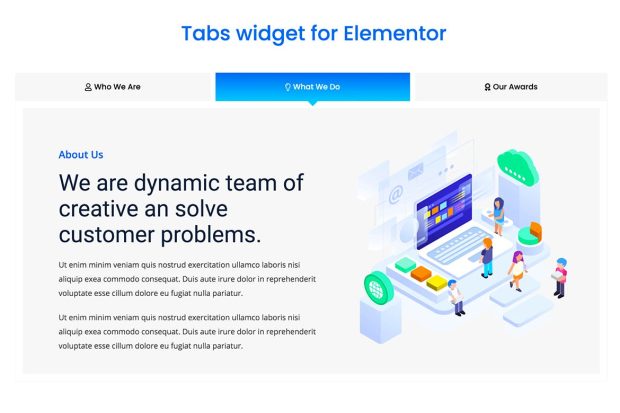 Elementor Tabs addon, widget 1.0.2